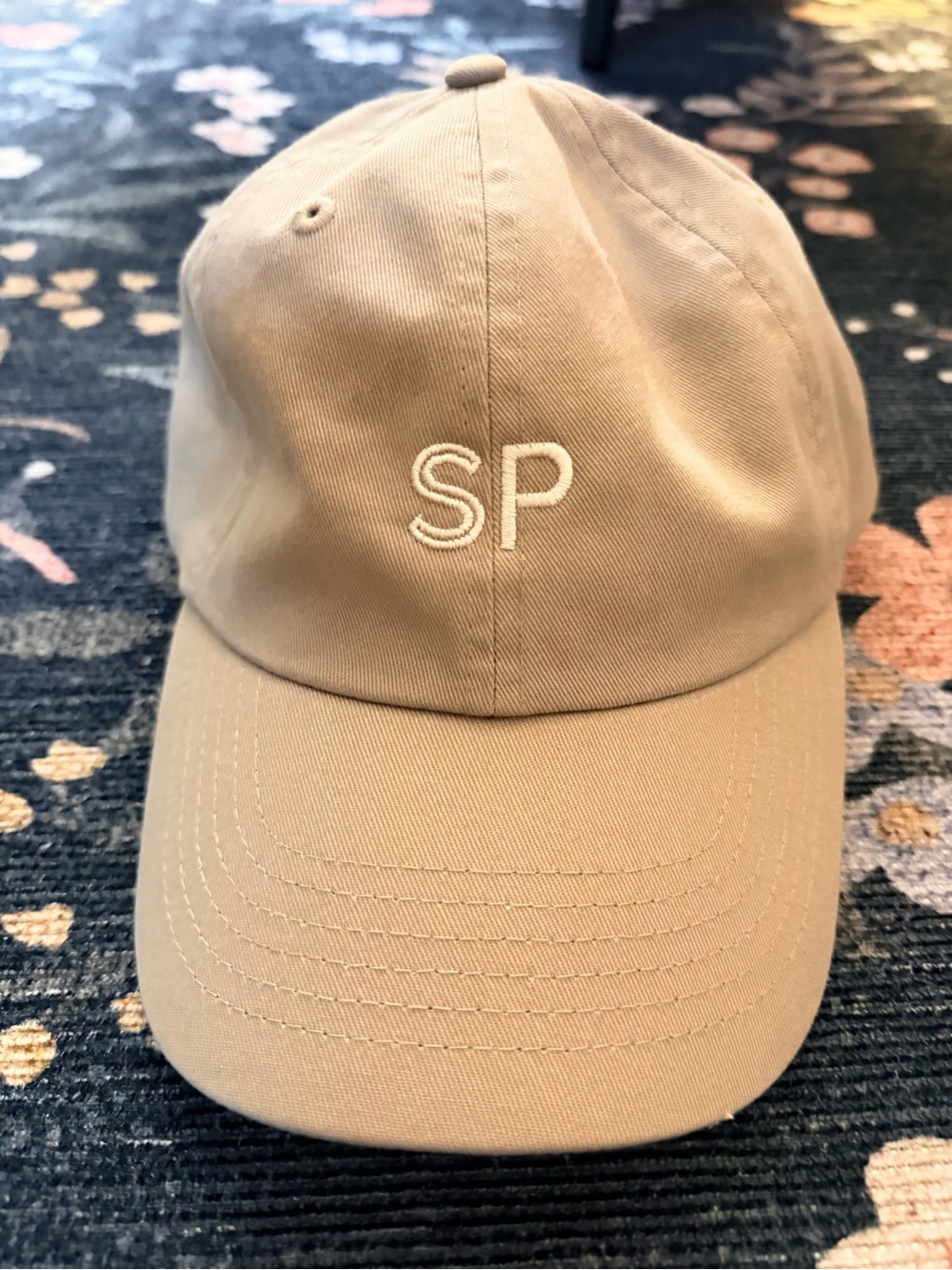 Skin Pharm Embroidered Beige Baseball Cap